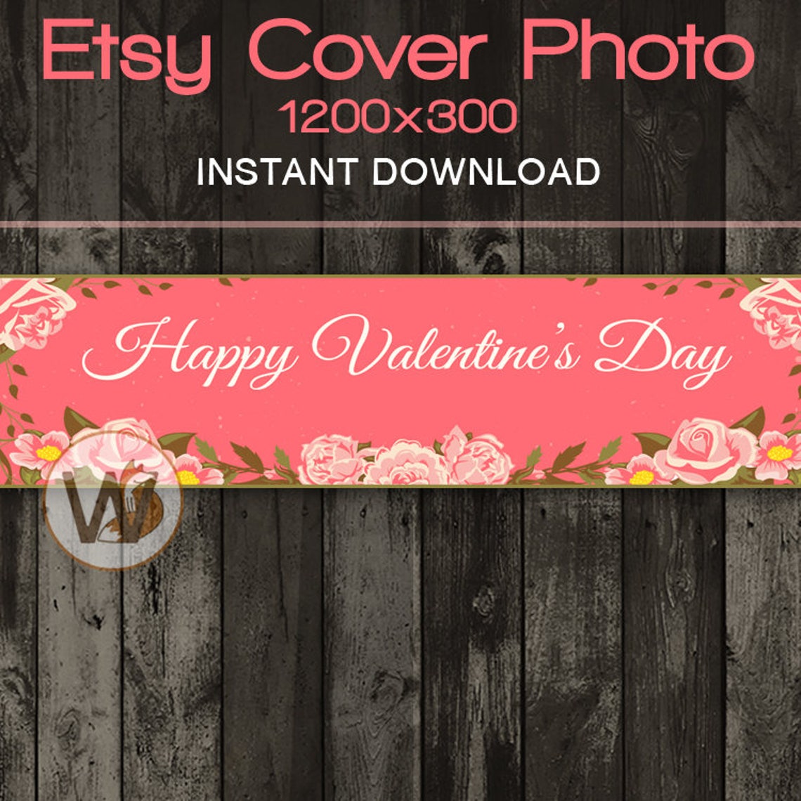 INSTANT DOWNLOAD Etsy Shop Cover Photo 1200x300 Premade Etsy