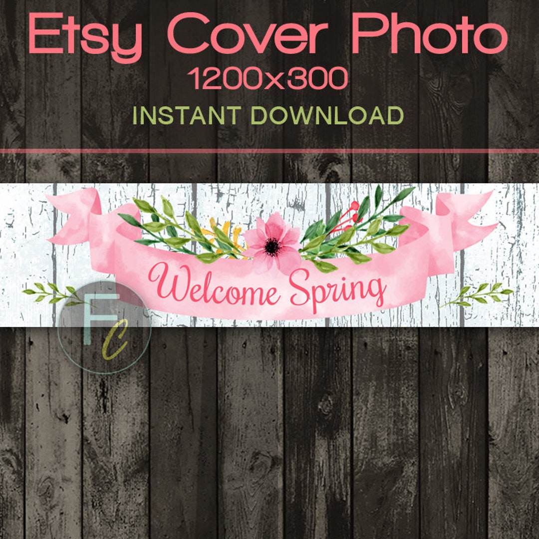 INSTANT DOWNLOAD Etsy Shop Cover Photo 1200x300 Premade Etsy