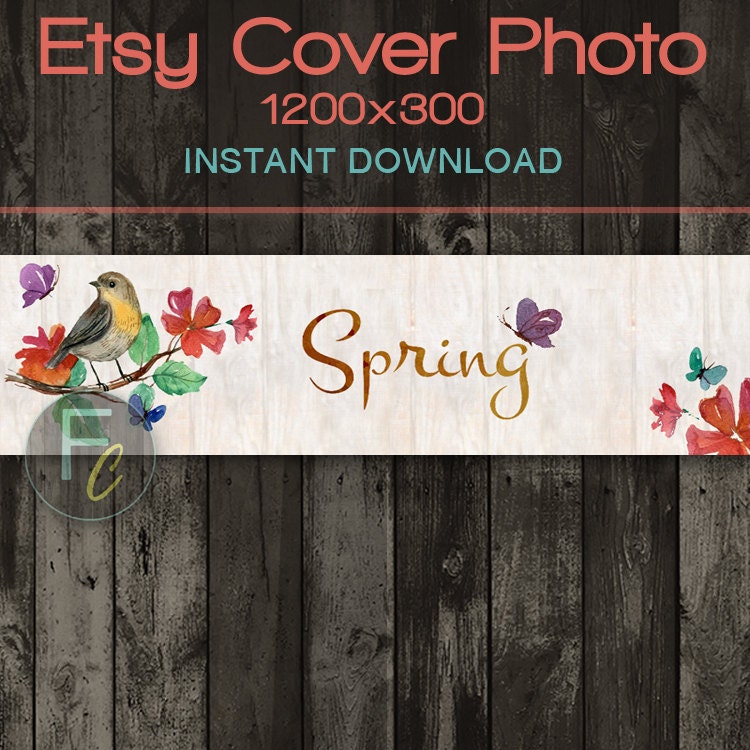 INSTANT DOWNLOAD Etsy Shop Cover Photo 1200x300 Premade Etsy