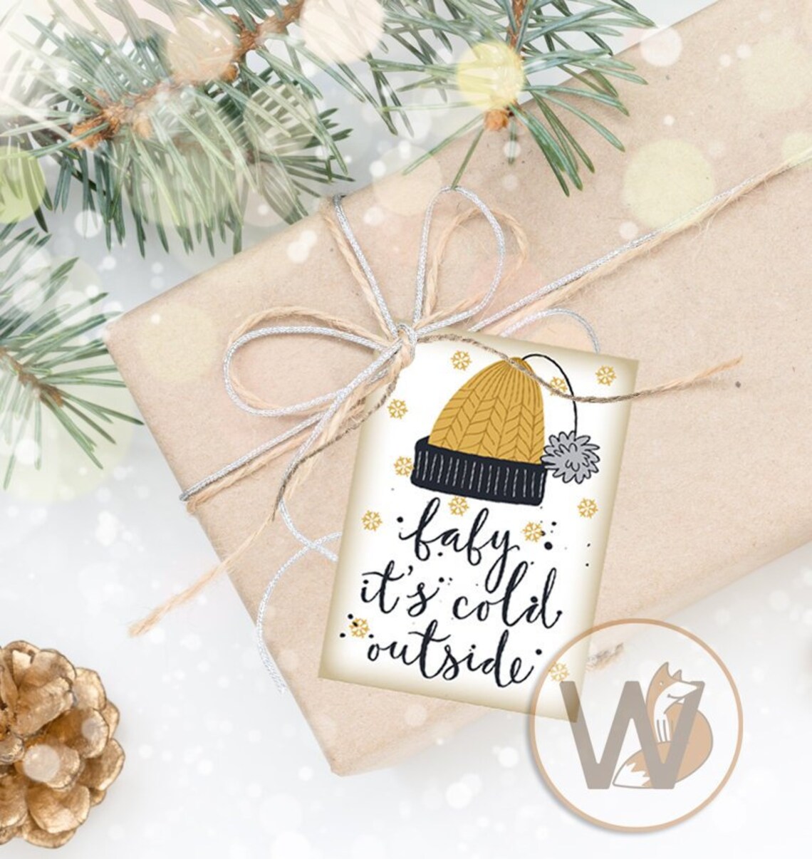 Instant Download, 9 Christmas Gift Tags, Baby It's Cold Outside, 2.5x3 ...