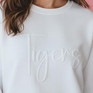 Custom Team Name Sweatshirt, School Mascot City State or Area Code Puff Name Sweatshirt, School Spirit Sweatshirt