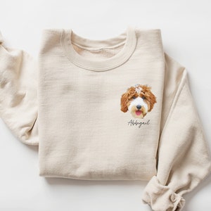 Custom Pet Sweatshirt Pet Photo Name, Personalized Dog Shirt Custom Dog Shirt T Shirts for Dog Lover Custom Cat Shirt Sweater Crewneck