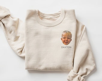 Sweatshirt for Mom with Kid Photo Custom Personalized Mother's Day Shirt Custom T Shirts Funny Mom Gift Sweater Crewneck, Oil Paint
