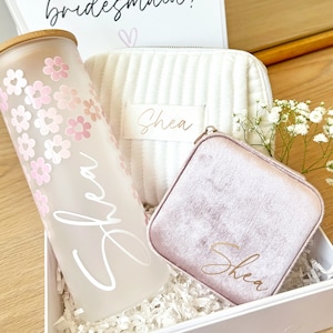 Monogrammed Toiletry Bag Custom Makeup Bag Bridesmaid Gift, Personalized Cosmetic Bag with Name, Personalized Gift for Her, Wedding Gift