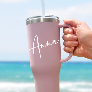 Personalized 40oz Tumbler with Handle & Straw Water Bottle Tumbler | Custom Large Cup Travel Mug | Bridal Party Tumblers 40oz Mug Gift MAARS bild 1