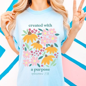 Christian T-shirts for Women Faith Religious Gift Casual Inspirational ...