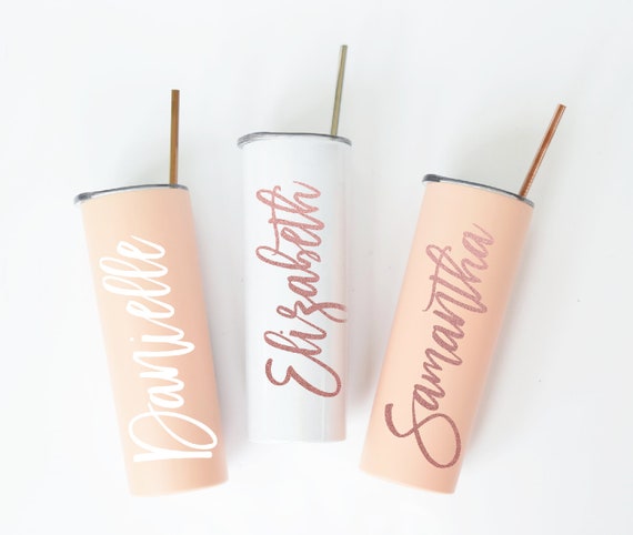 Personalized Tumbler With Lid and Straw, Personalized Gift for Her