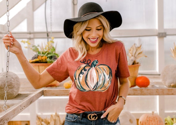 Pumpkin Fall Tshirts Women Pumpkin 