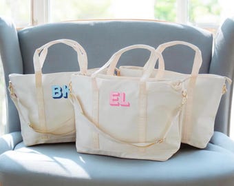 Personalized Gift for Her, Bridesmaid Proposal Gift Will you be my Bridesmaid Gift Embroidered Tote Bag, Nylon Name Classic Tote with Zipper
