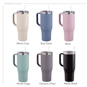 Personalized 40oz Tumbler with Handle & Straw Water Bottle Tumbler | Custom Large Cup Travel Mug | Bridal Party Tumblers 40oz Mug Gift MAARS bild 4