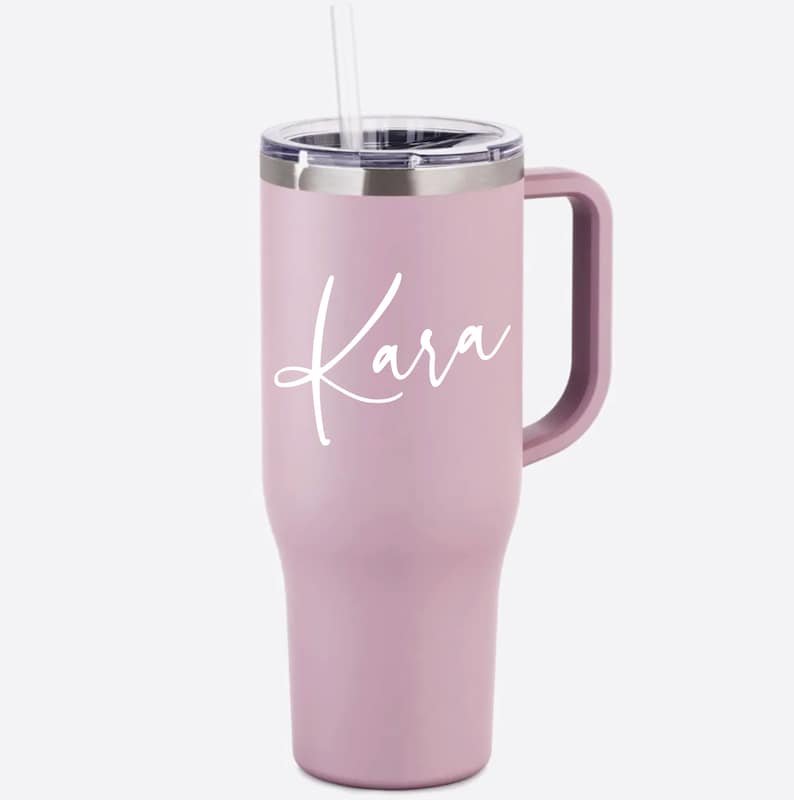 Personalized 40oz Tumbler with Handle & Straw Water Bottle Tumbler | Custom Large Cup Travel Mug | Bridal Party Tumblers 40oz Mug Gift MAARS bild 3