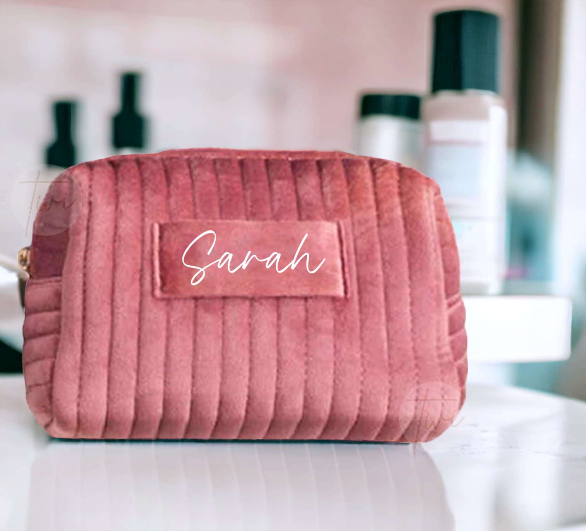 Monogrammed Toiletry Bag Custom Makeup Bag Bridesmaid Gift Personalized Cosmetic Bag With Name Personalized Gift for Her Wedding Gift Etsy