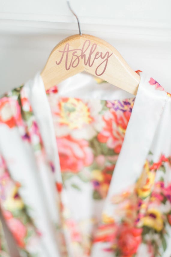 Bridesmaid Hangers Rose Gold Personalized Wooden Wedding Etsy