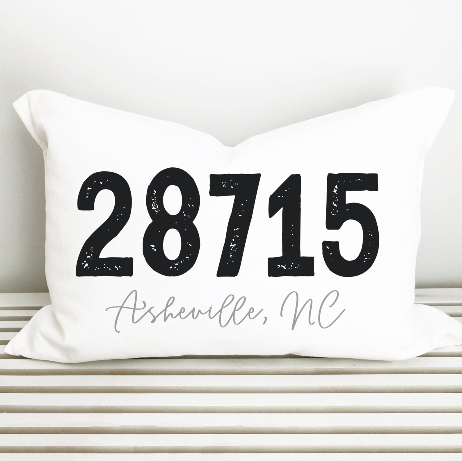 Zip Code Pillow Cover Area Code Pillow Housewarming Gift Etsy