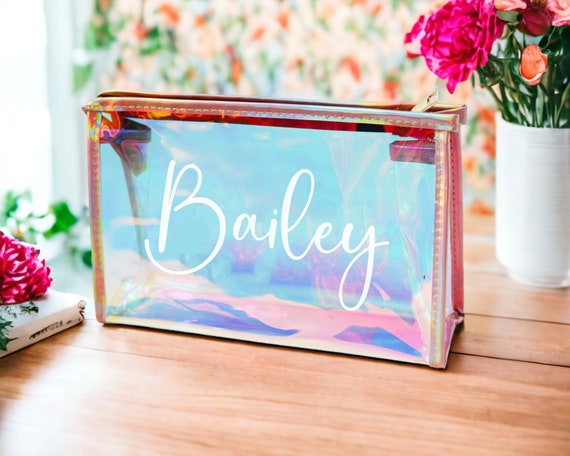 Bridesmaid Makeup Bags, Gold Cosmetic Bag, Rose Gold Bridesmaid