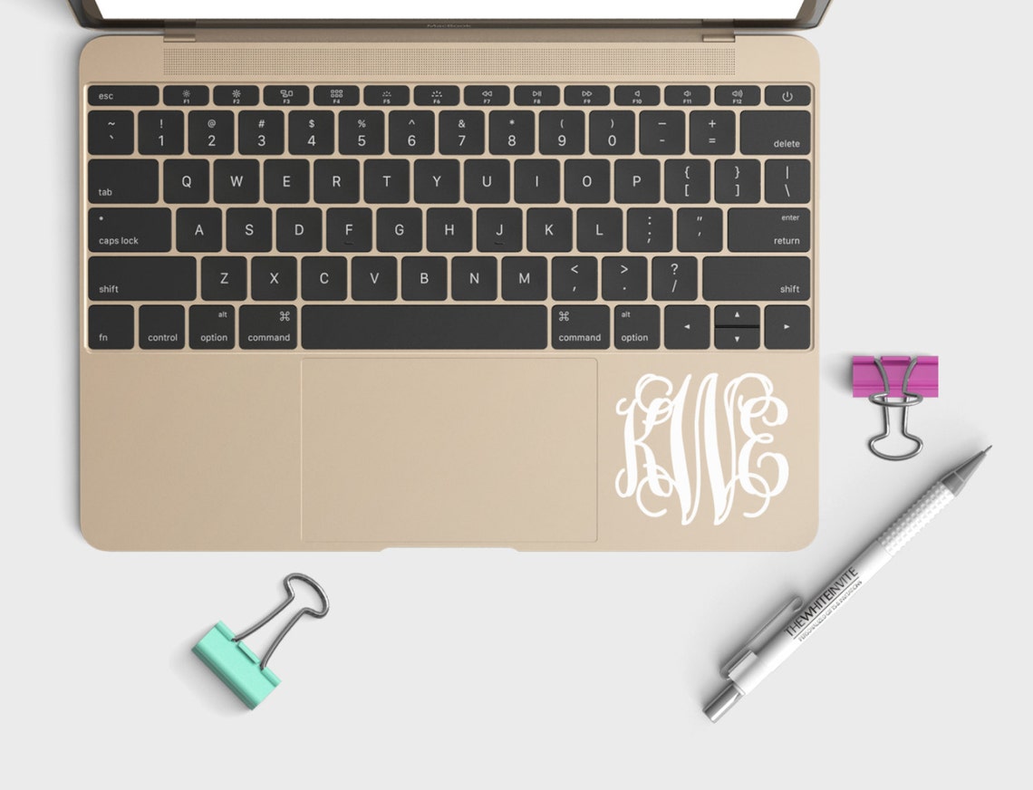 Laptop Decal Custom Monogram Decal for Macbook / Laptop / Car Etsy