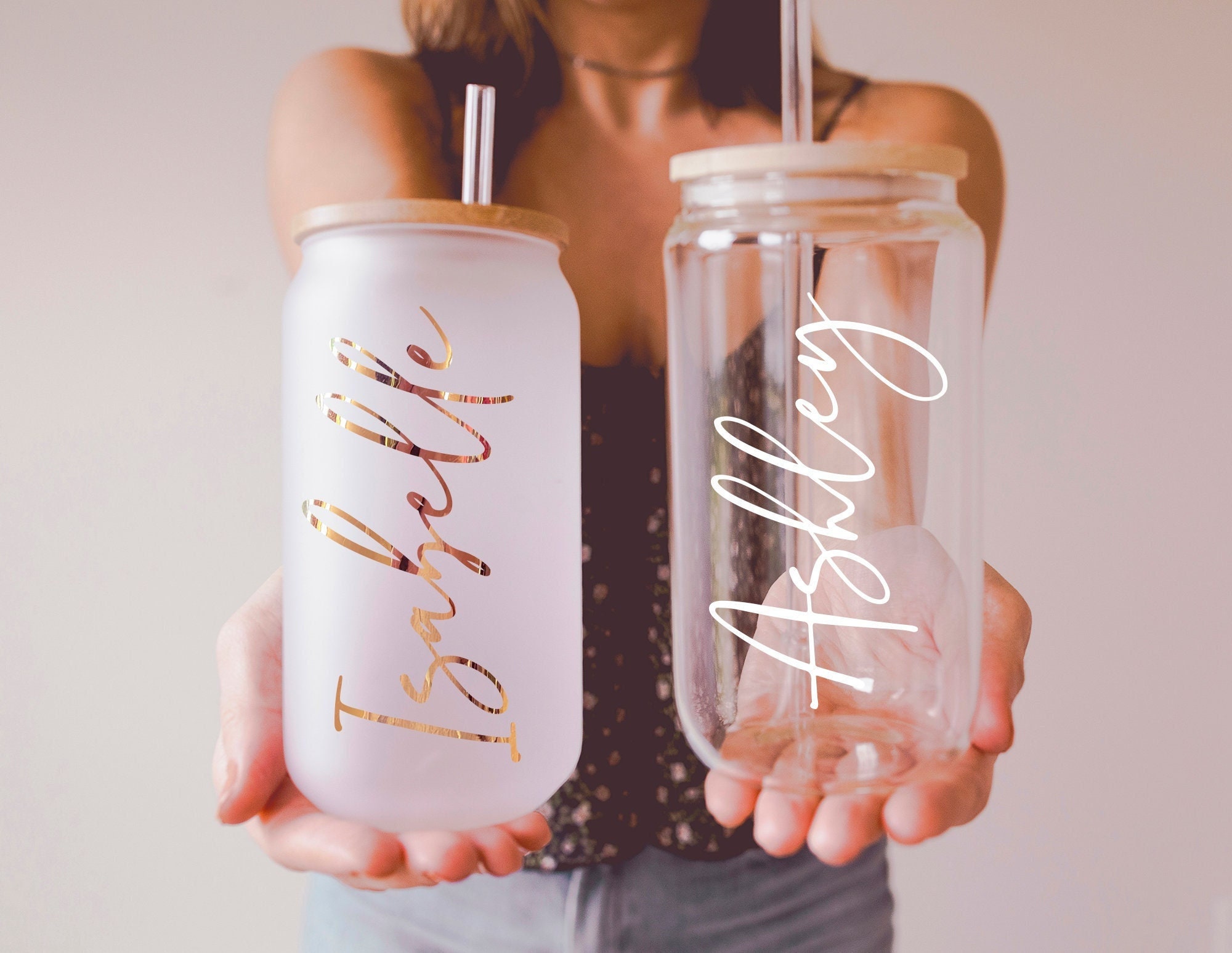 Personalized Glass Cups With Lids And Straws,Personalized Iced Tea  Glasses,Custom Clear Drinking Gla…See more Personalized Glass Cups With  Lids And