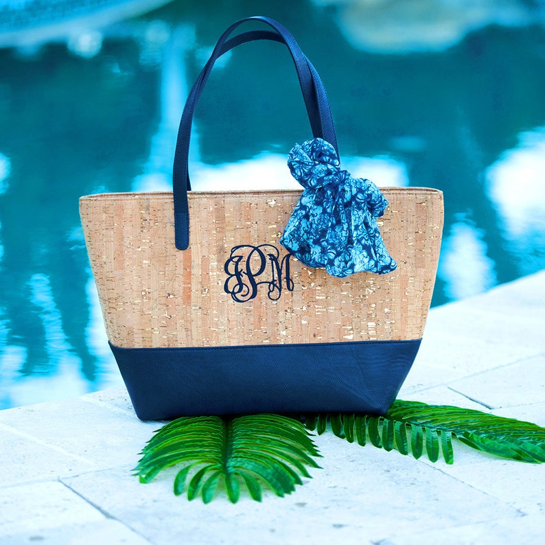 monogrammed beach tote