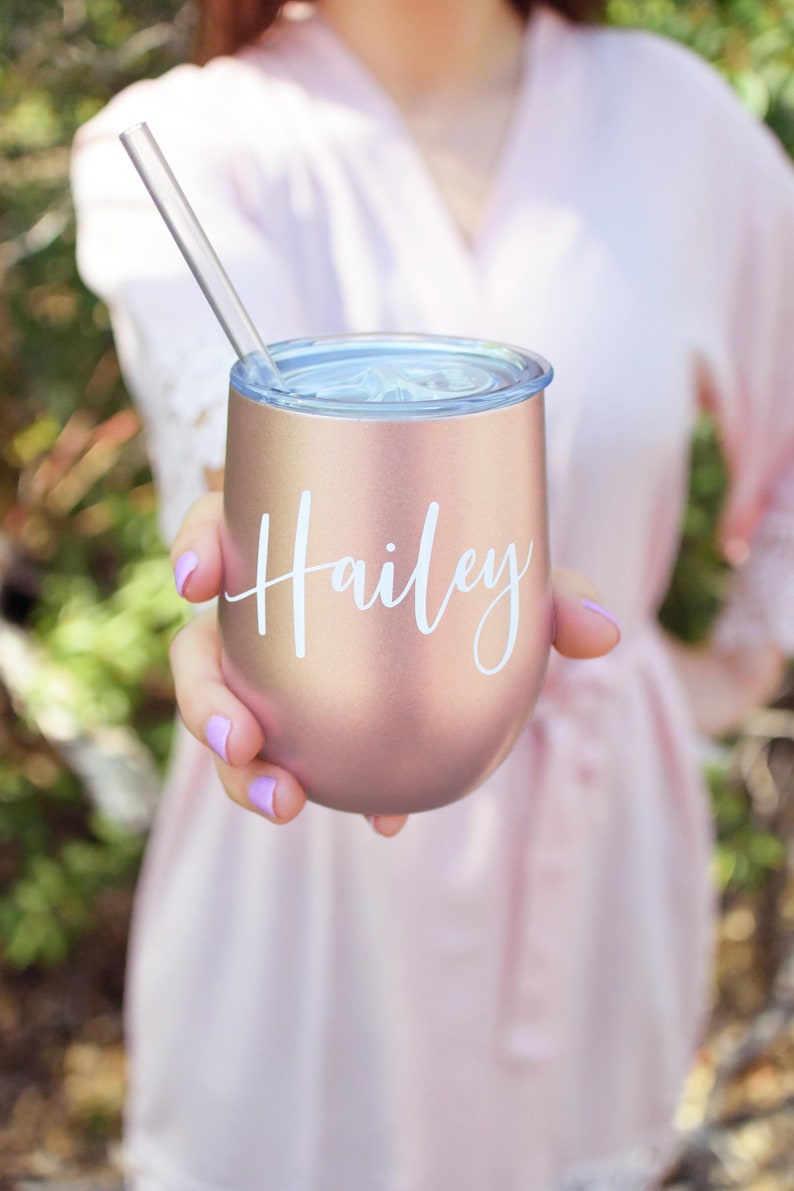 gold wine tumbler