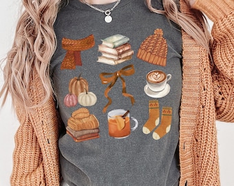 Pumpkin Fall tshirts Women, Pumpkin Shirt, Women's Graphic Tee, Cute Fall Shirts, Thanksgiving Shirt, Pumpkin spice Comfort Colors