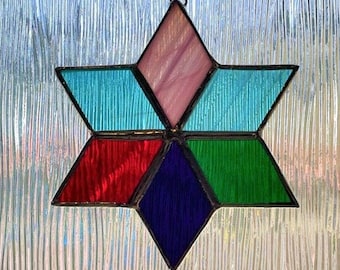 Birthstone Star in Stained Glass