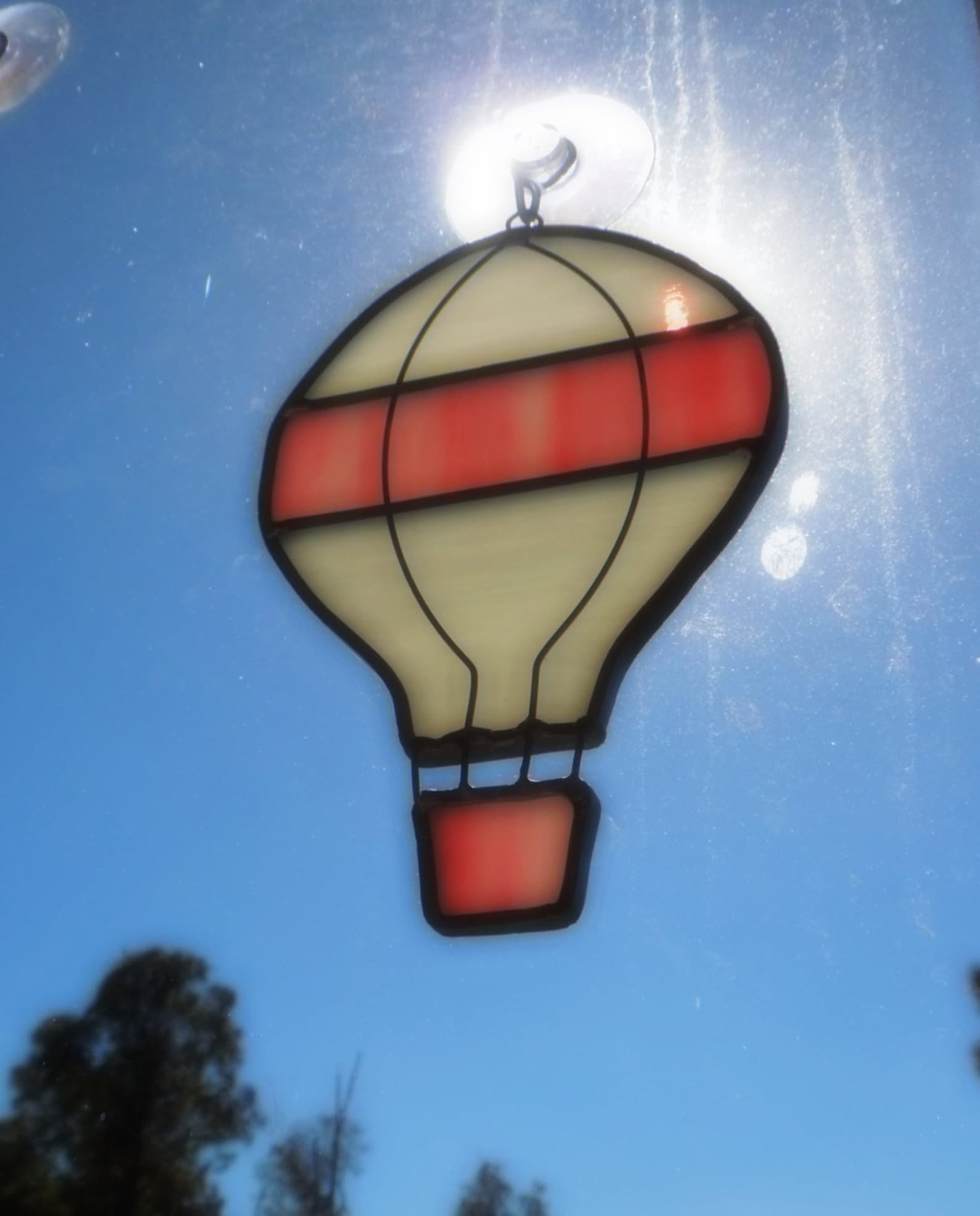 Hot Air Balloon in Stained Glass - Etsy