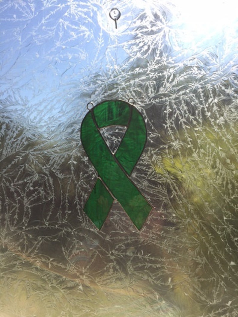 In Memory Ribbon Stained Glass - Etsy