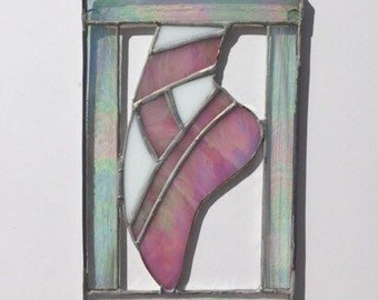 Ballet Slipper "En Pointe " stained glass