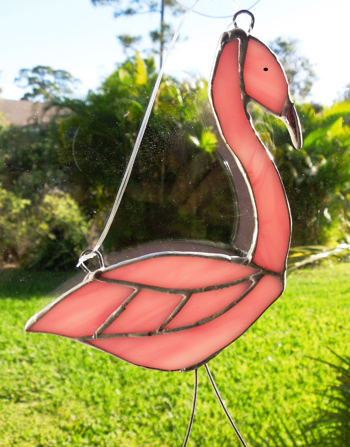 Pink Flamingo Stained Glass - Etsy