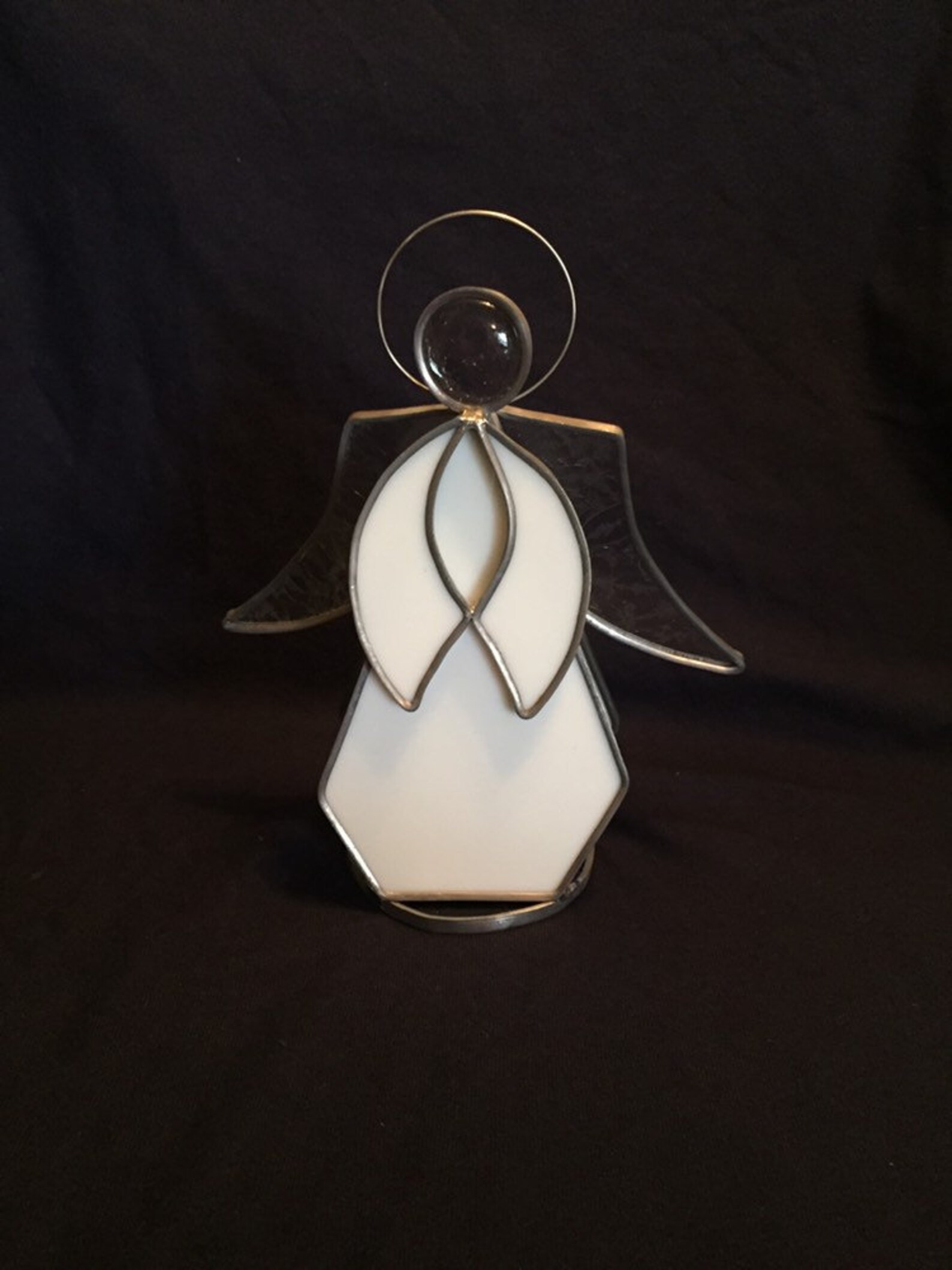 Angel 3D candle holder stained glass Etsy