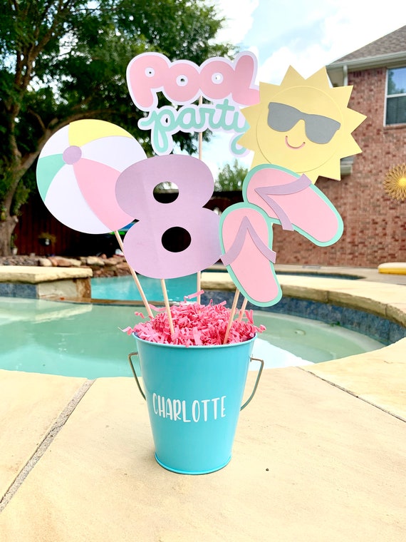 Pool Party Centerpiece, Pool Party Decorations, Pool Party Decor