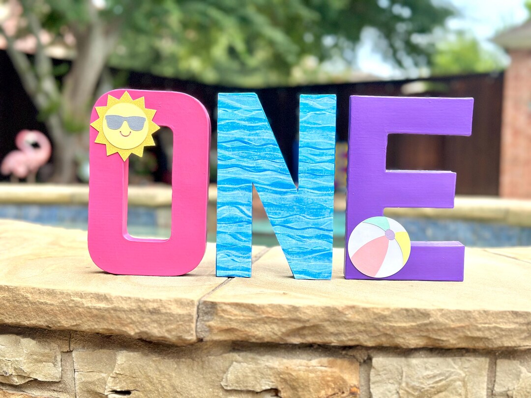 Pool Party Number Centerpiece: Splish Splash Birthday Decor - Etsy