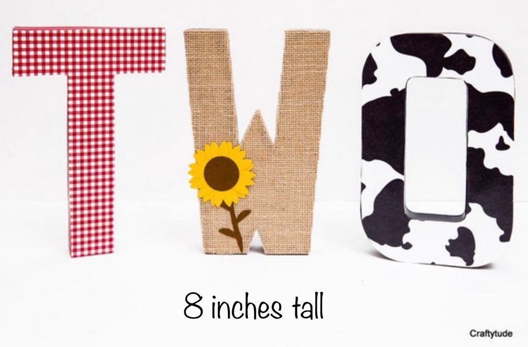 Cowgirl Party Centerpiece: Barnyard Letters Decoration - Etsy