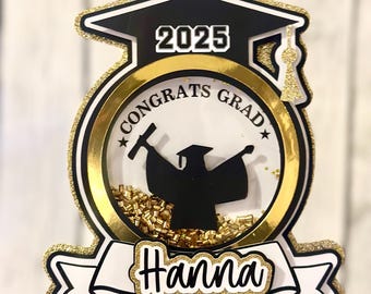 Personalized Graduation Cake Topper: Class of 2024 Shaker