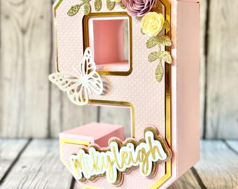 3D Fairy Birthday Number: Personalized Cardstock Party Decor