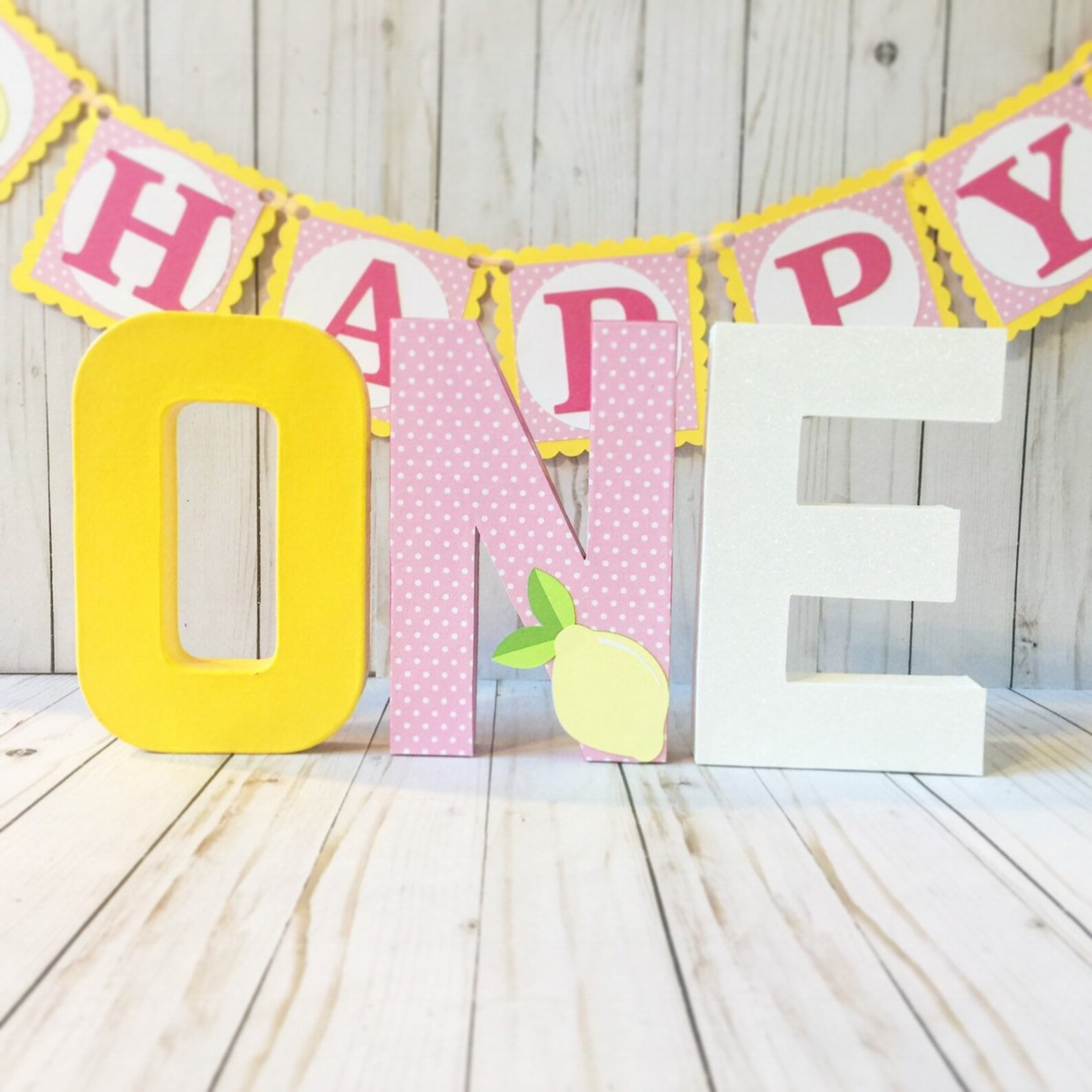 Pink Lemonade Party Pink Lemonade Birthday Block Numbers Etsy