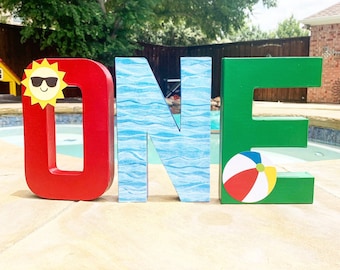 Pool Party Decor, Pool Party Decorations, Birthday Photo Prop, Summer Party, Splish Splash birthday, Age number, Pool party Centerpiece
