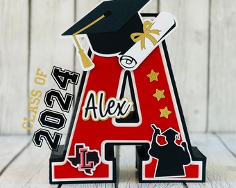 Graduation 3D Letter, Graduation Decorations, Personalized 3D letter, Class of 2024, Graduation Table Decor, Graduation Party , 3D Letter