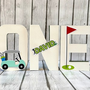 Golf Birthday, Golf Birthday Photo Prop, Golf 3D Letters, Block number, Sports party, Hole in One First Birthday, Golf Party Centerpiece