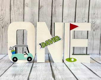 Golf First Birthday Letters: Sports Party Photo Prop