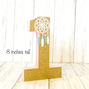 Wild One Birthday Centerpiece: Boho Tribal Number, Smash Cake Prop