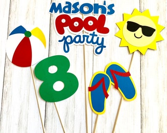 Pool Party Centerpiece, Pool party decorations, Pool Party decor, Birthday Photo Prop, Summer party, Splish Splash birthday