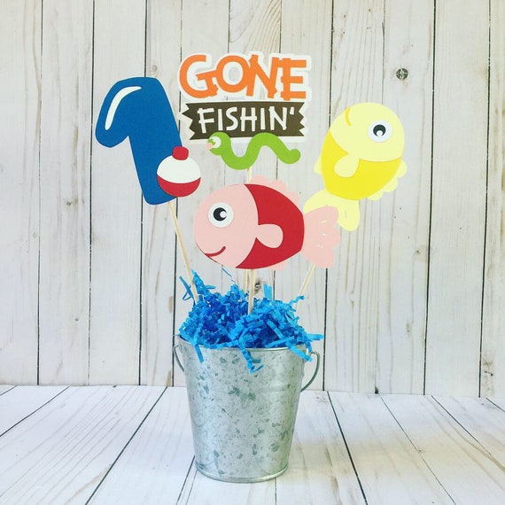 Fishing Birthday Centerpiece, Fishing Party Decor, First Birthday