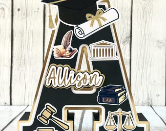 Lawyer Graduation 3D Letter: Class of 2026 Table Decor, Graduation Party