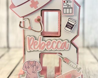 Personalized Nurse 3D Letter, Handmade Graduation Decoration