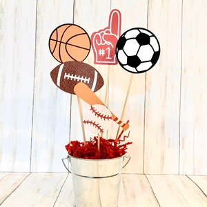 Sports Birthday, Sports Centerpiece, Football Birthday, Birthday Photo Prop, Football party, Sports party, Super Bowl Party, Soccer Birthday