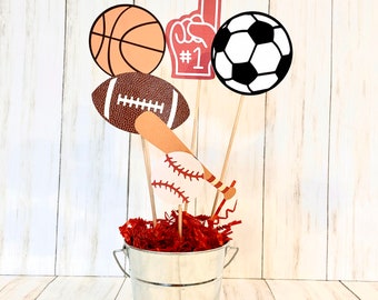 Sports Birthday, Sports Centerpiece, Football Birthday, Birthday Photo Prop, Football party, Sports party, Super Bowl Party, Soccer Birthday