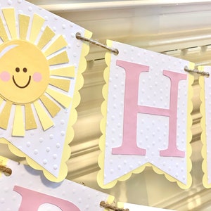 Sunshine Birthday Banner: Handmade Party Photo Prop