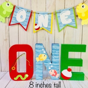 O-Fish-Ally One Birthday Letters: Fishing Party Decor