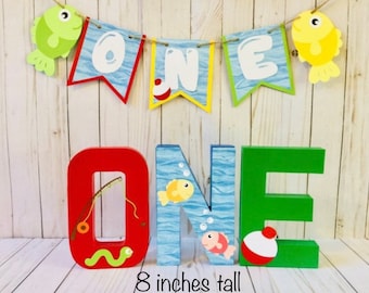 O-Fish-Ally One Birthday Letters: Fishing Party Decor